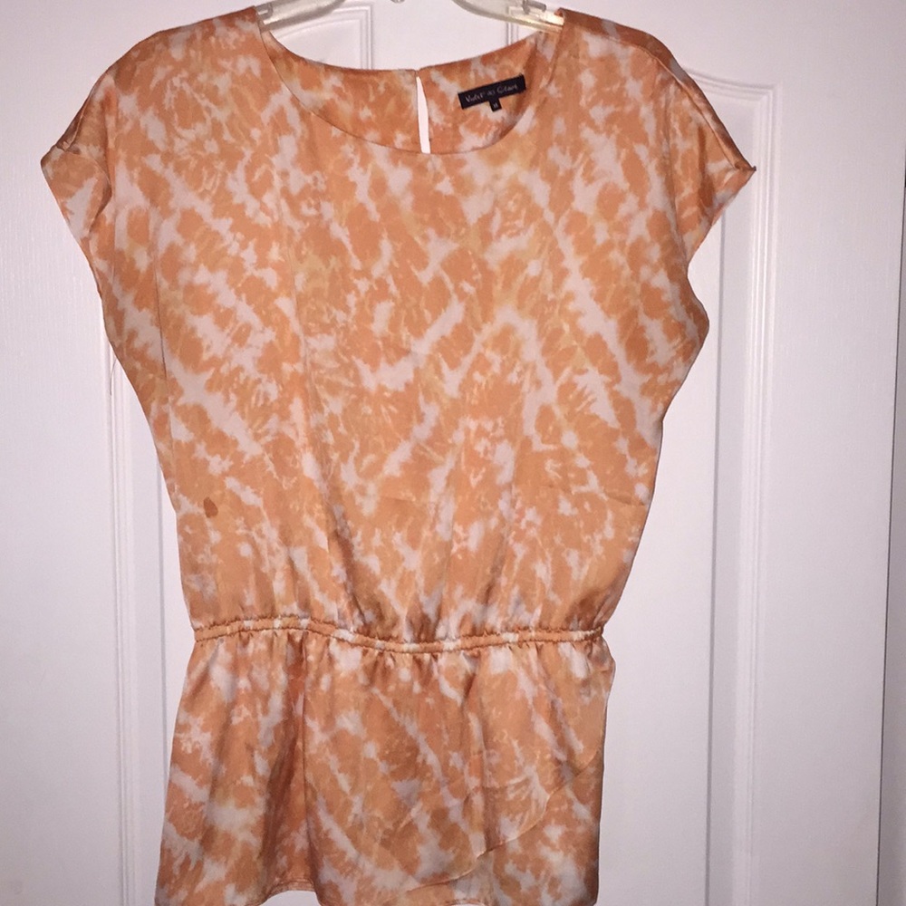 Peach and white blouse